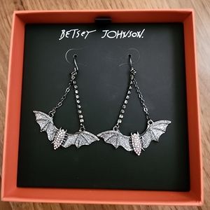 Betsey Johnson bat earrings NWT